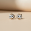 Royale Halo Stud Earrings