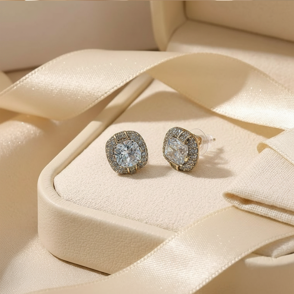 Royale Halo Stud Earrings