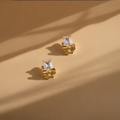 Celeste Bow Crystal Stud Earrings