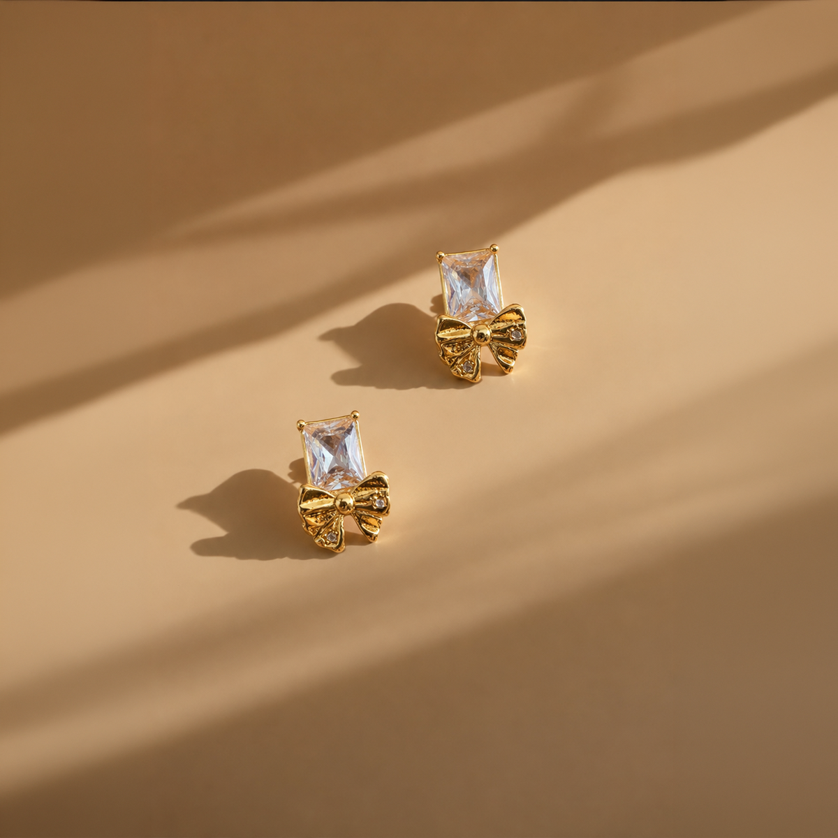 Celeste Bow Crystal Stud Earrings