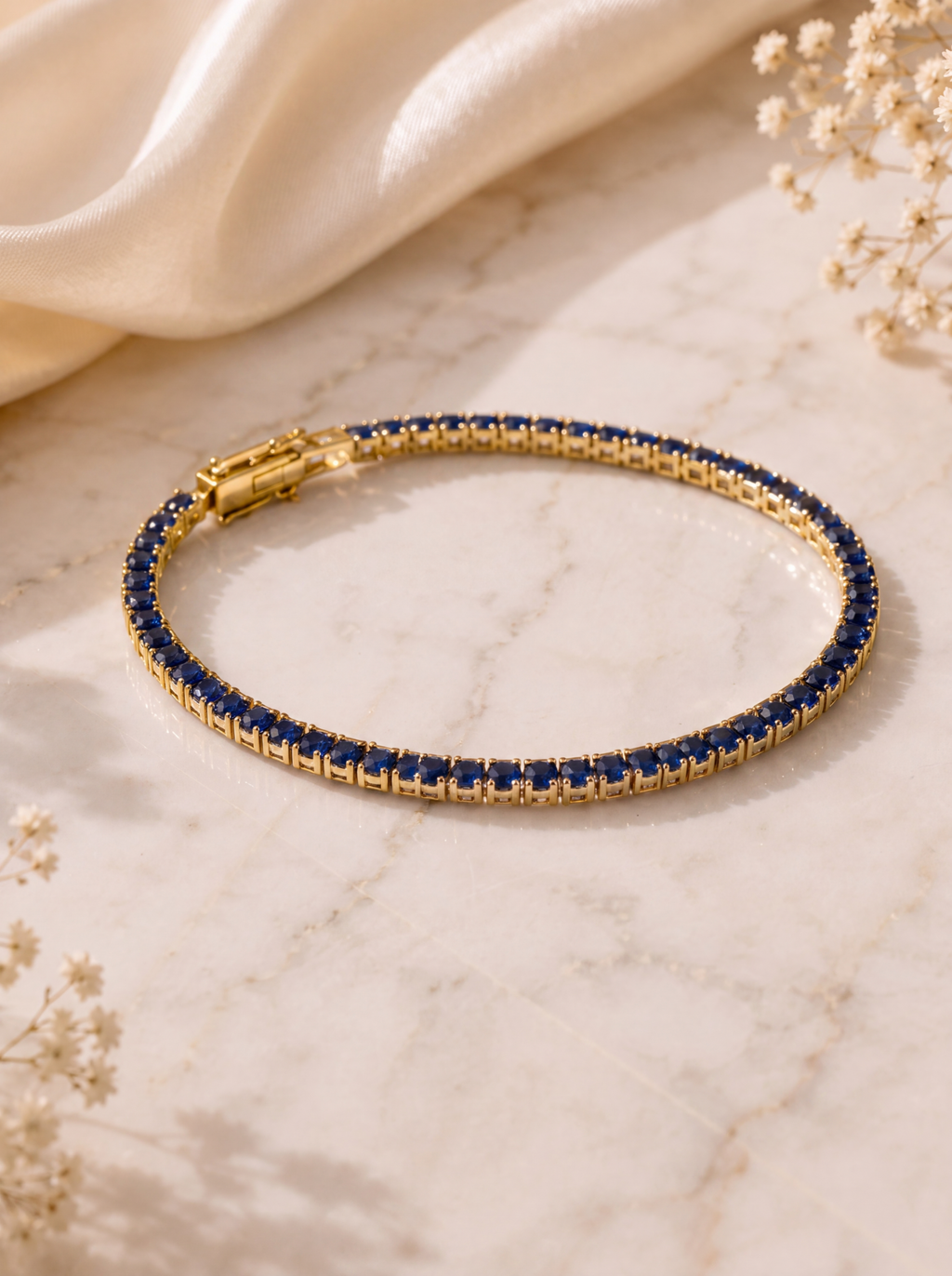 Velora Elegance Blue Tennis Bracelet
