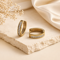 Crystal Line Hoops