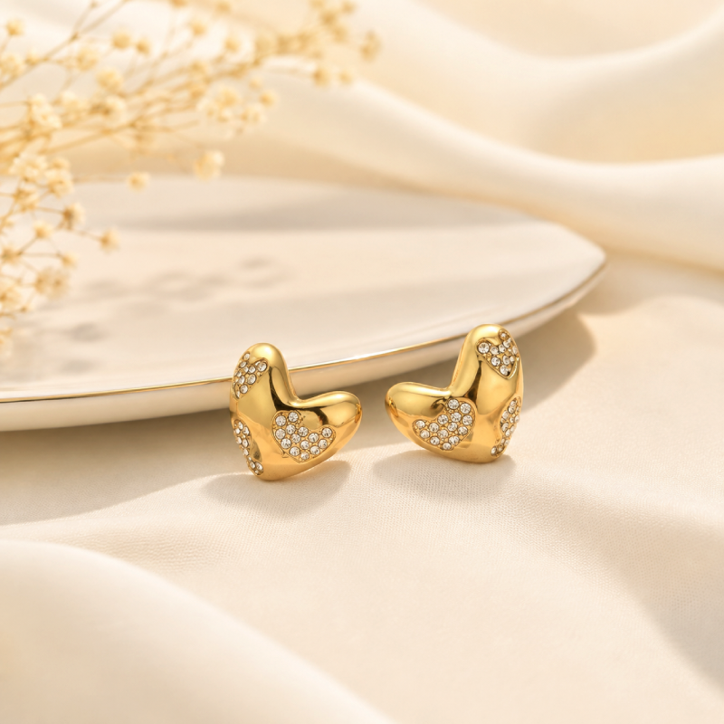 Golden Love Studs