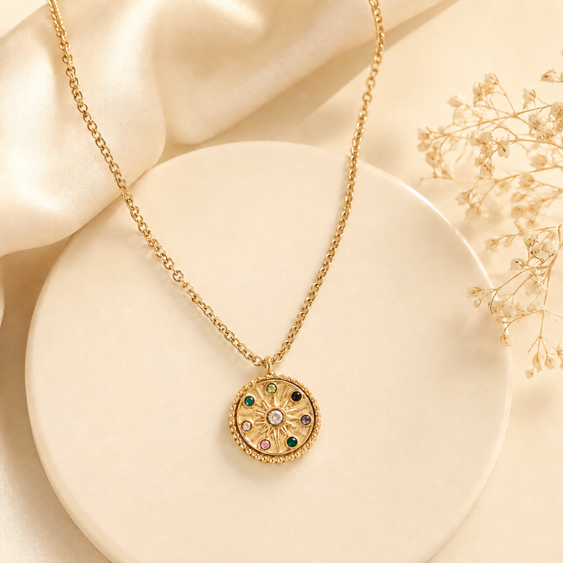 Celestial Harmony Medallion Necklace