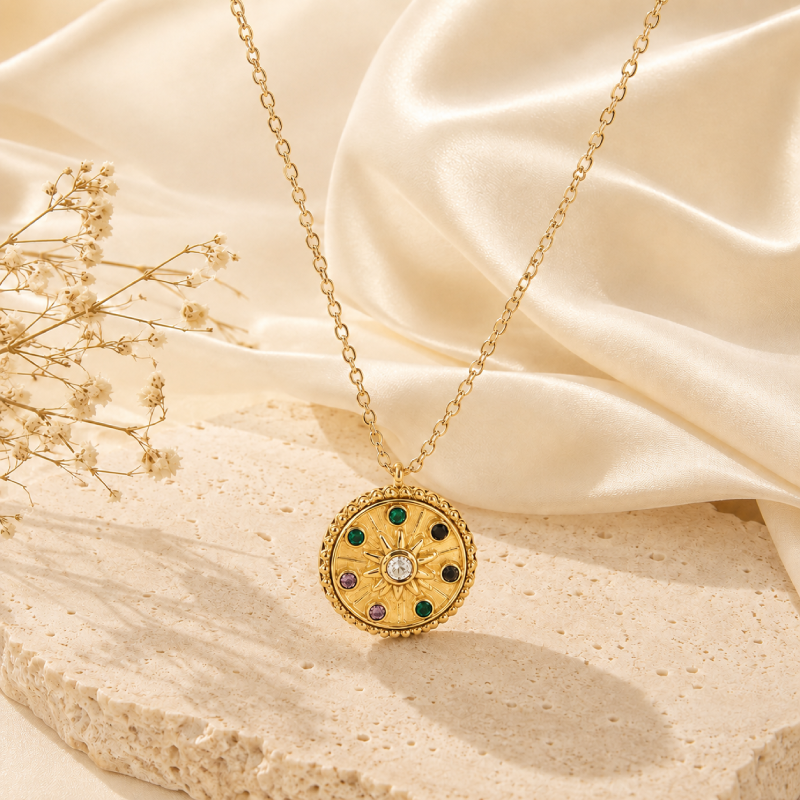Celestial Harmony Medallion Necklace
