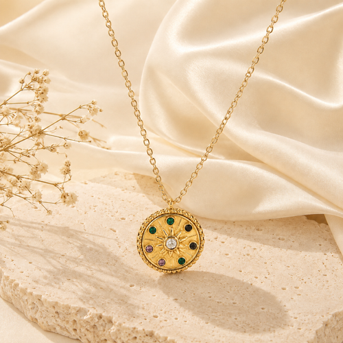 Celestial Harmony Medallion Necklace