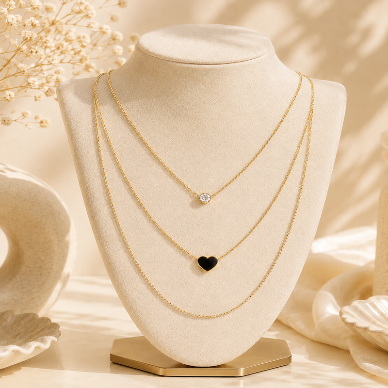 Layered Gold Necklace Set