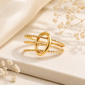 Golden Interlock Ring