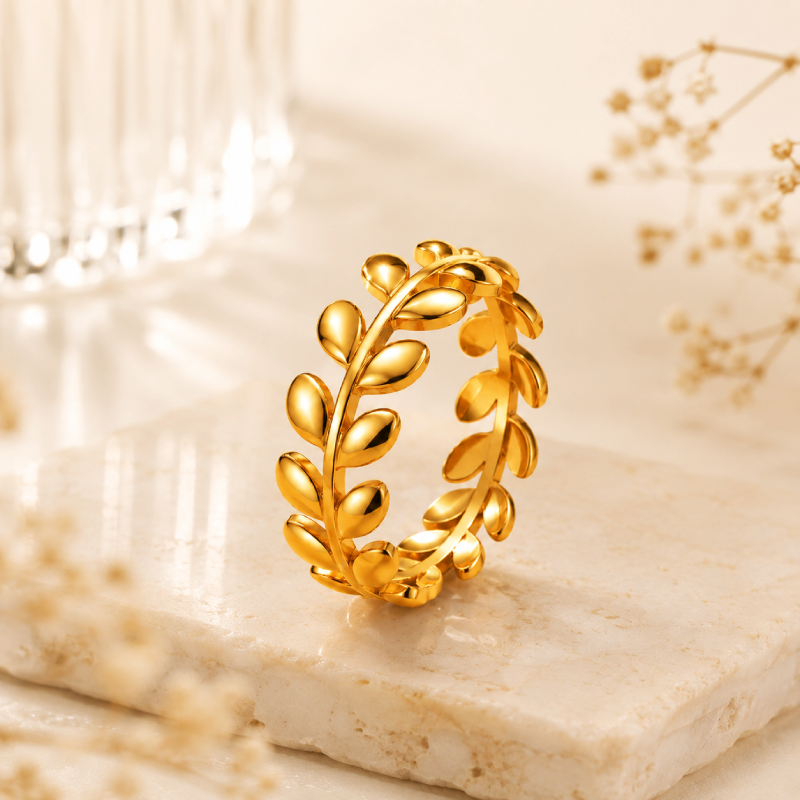 Leaf Vine Gold Ring